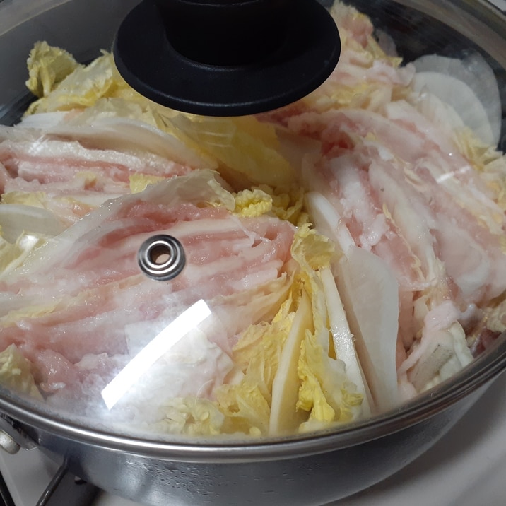 お酒と塩だけ!白菜と大根のミルフィーユ鍋!